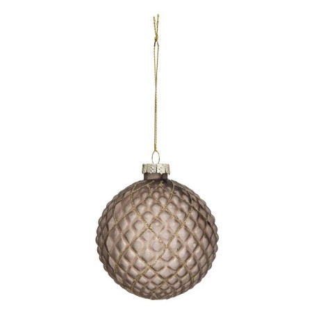 Lot de 3 Boules de Noël 80mm Marron - FÉÉRIC LIGHTS & CHRISTMAS - 184510