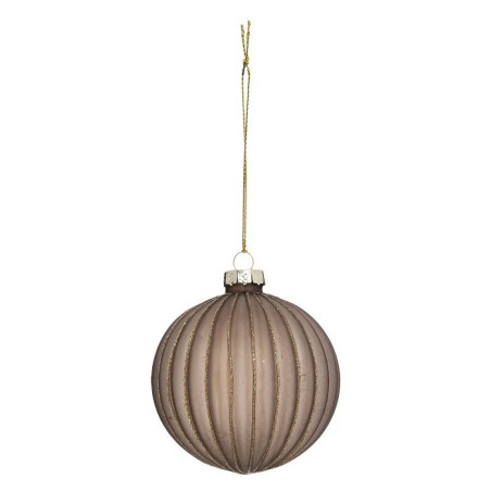 Lot de 3 Boules de Noël 80mm Marron - FÉÉRIC LIGHTS & CHRISTMAS - 184510
