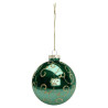 Boule de Noël Verre Arabesques Verdure 80mm - FÉÉRIC LIGHTS & CHRISTMAS - 184514