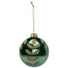 Boule de Noël Verre Feuillage 90mm Doré - FÉÉRIC LIGHTS & CHRISTMAS - 184518