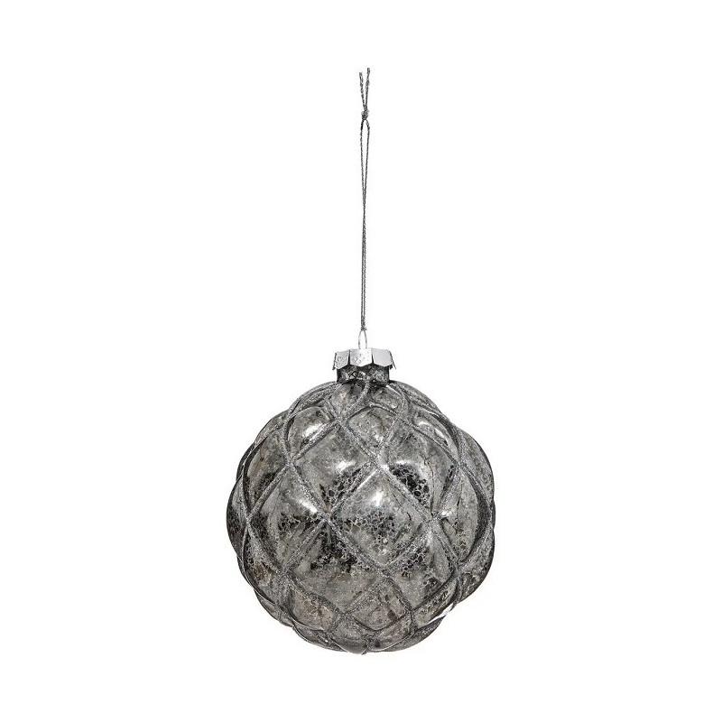 Lot de 3 Boule de noël Verre Matelassé 90mm - FÉÉRIC LIGHTS & CHRISTMAS - 184522