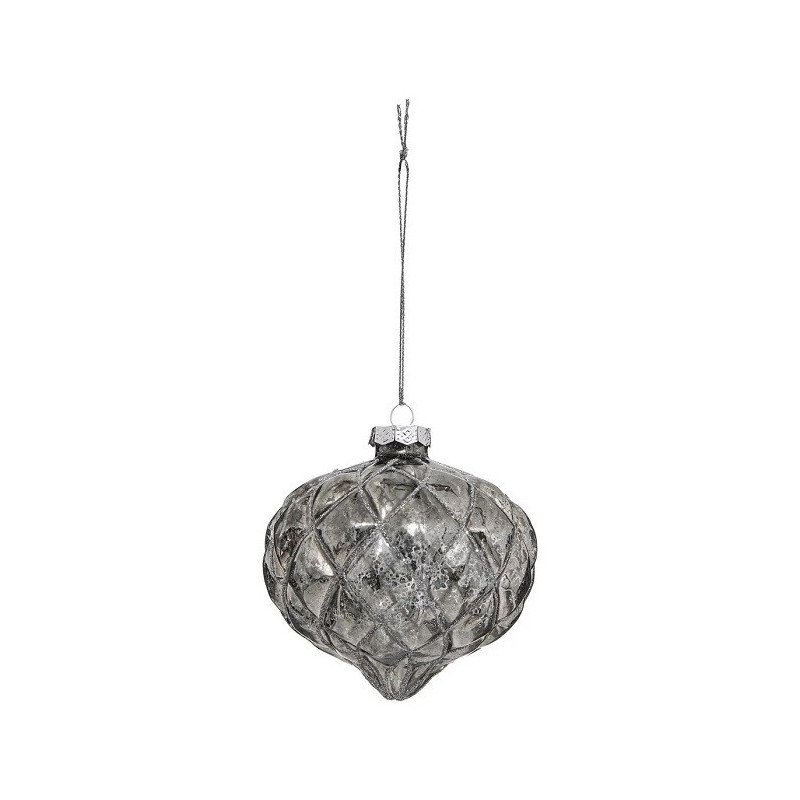 Lot de 3 Boule de noël Verre Matelassé 90mm - FÉÉRIC LIGHTS & CHRISTMAS - 184522
