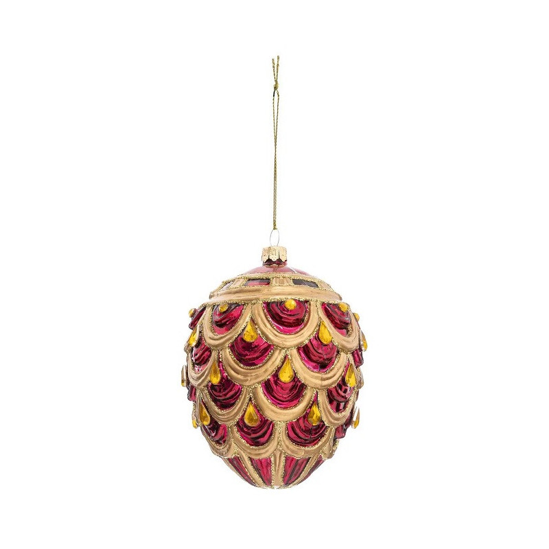 Sujet de Noël Verre Oeuf Vintage 110mm - FÉÉRIC LIGHTS & CHRISTMAS - 184526