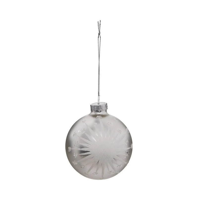 Lot de 3 Boule de Noël 80mm Blanc - FÉÉRIC LIGHTS & CHRISTMAS - 184529