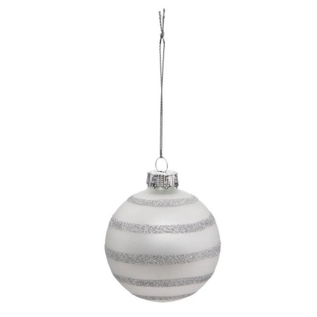 Lot de 3 Boule de Noël 80mm Blanc - FÉÉRIC LIGHTS & CHRISTMAS - 184529