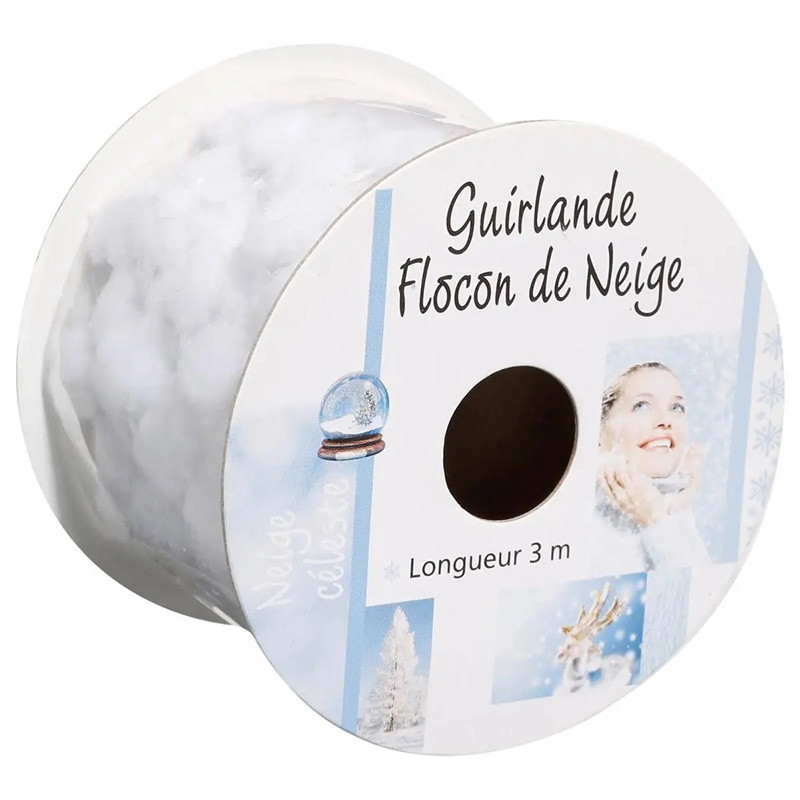Guirlande de Noël Mini Boule Coton - FEERIC LIGHTS & CHRISTMAS - 909717801