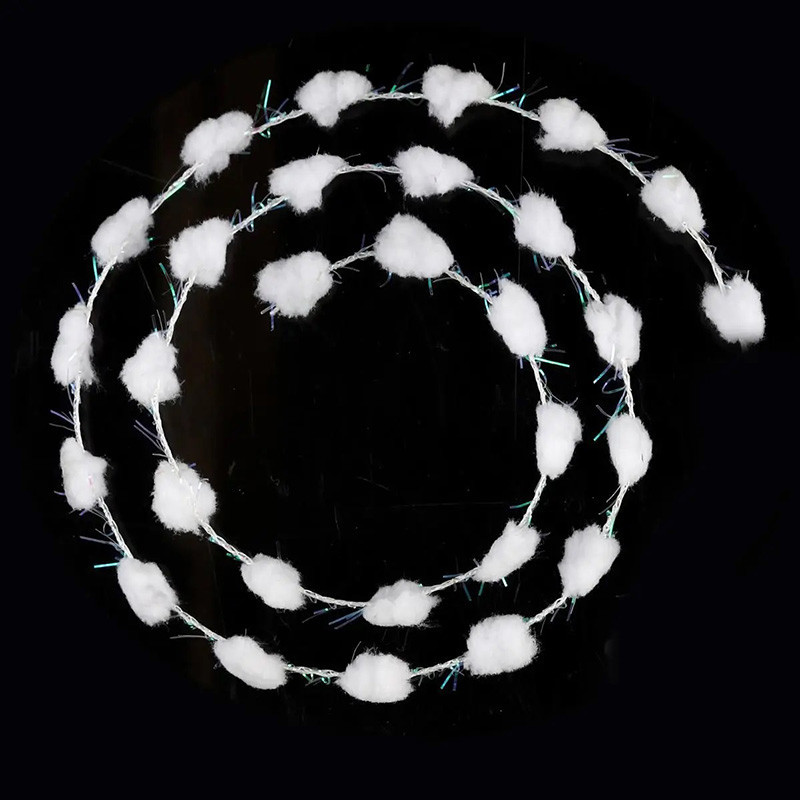 Guirlande de Noël Mini Boule Coton - FEERIC LIGHTS & CHRISTMAS - 909717801