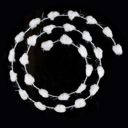 Guirlande de Noël Mini Boule Coton - FEERIC LIGHTS & CHRISTMAS - 909717801
