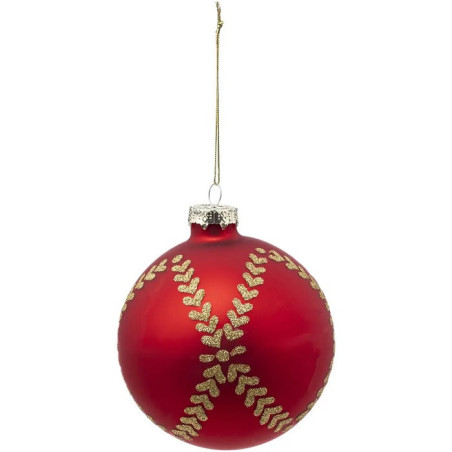 Lot de 2 Boules de Noël 100mm Rouge - FÉÉRIC LIGHTS & CHRISTMAS - 184532