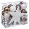 Lot de 44 Boule de Noël Marron Glacé