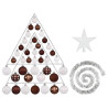 Lot de 44 Boule de Noël Marron Glacé