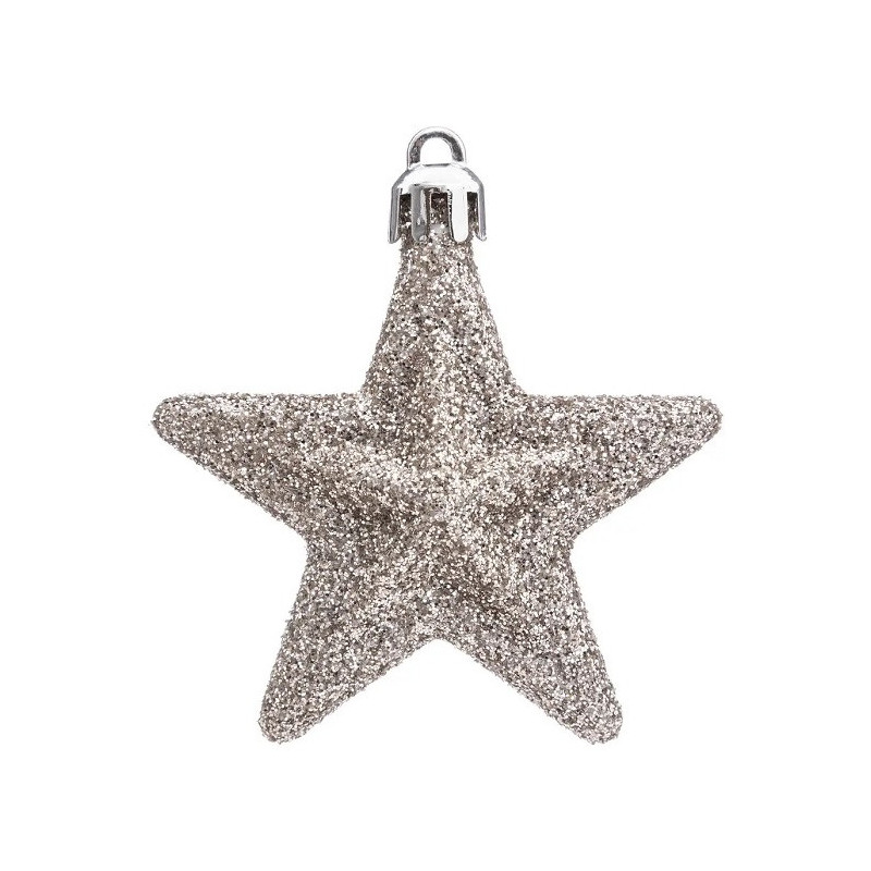 Lot de 6 Sujet de Noël Étoile Plastique Manoir - FÉÉRIC LIGHTS & CHRISTMAS - 148500C2