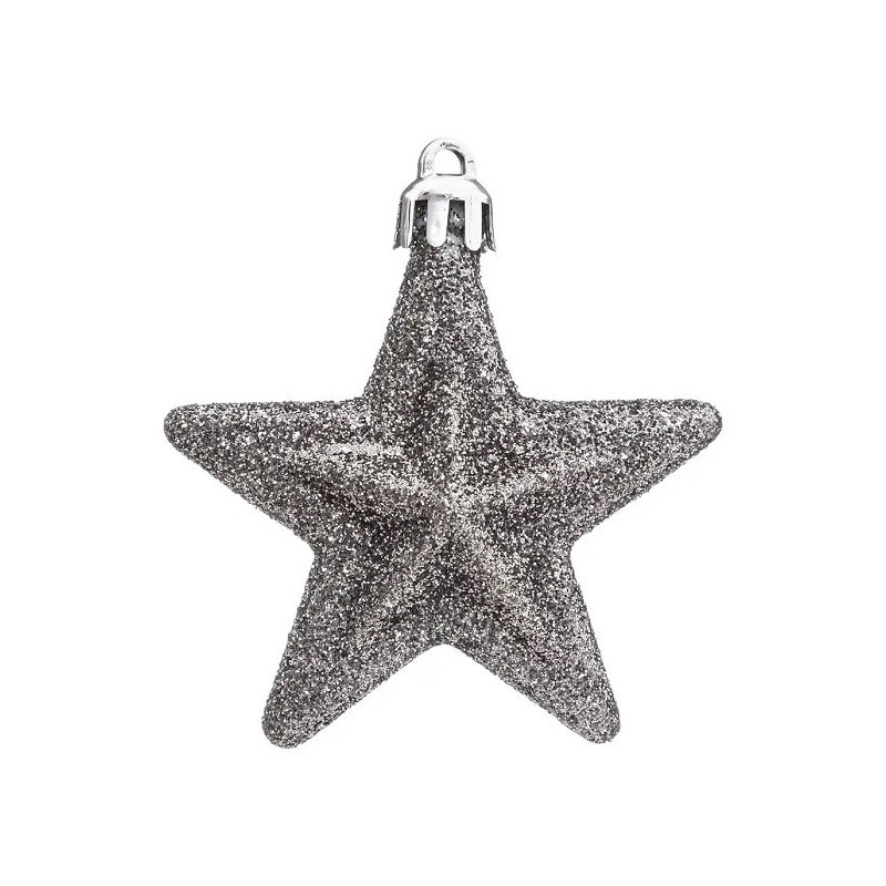 Lot de 6 Sujet de Noël Étoile Plastique Manoir - FÉÉRIC LIGHTS & CHRISTMAS - 148500C2