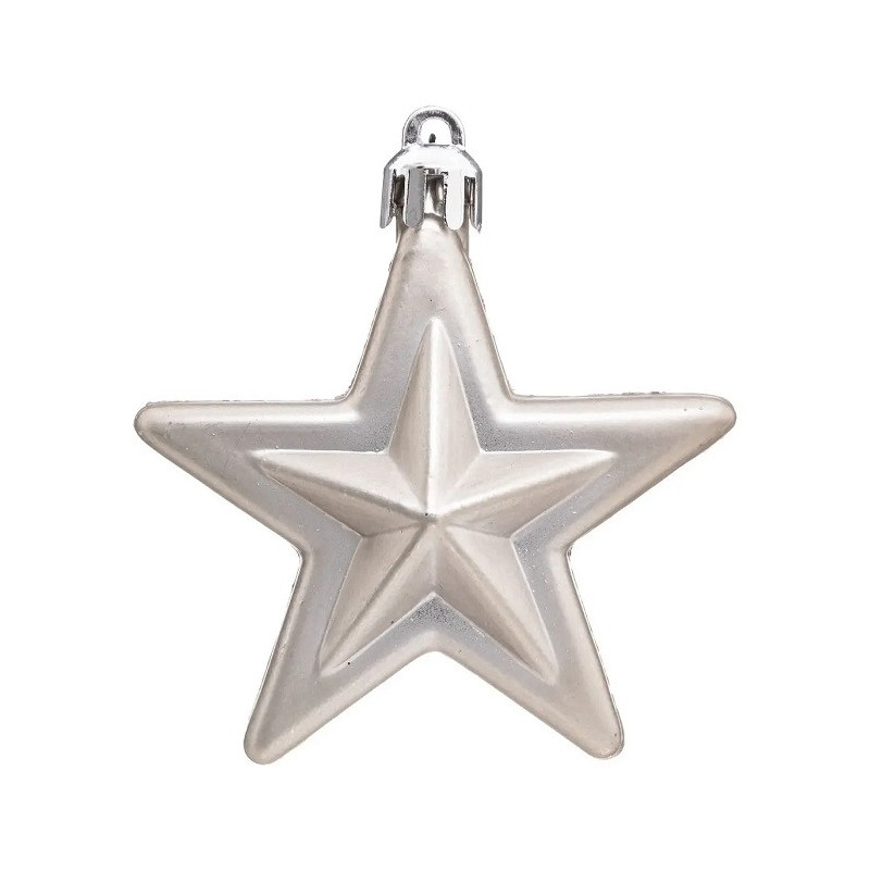 Lot de 6 Sujet de Noël Étoile Plastique Manoir - FÉÉRIC LIGHTS & CHRISTMAS - 148500C2