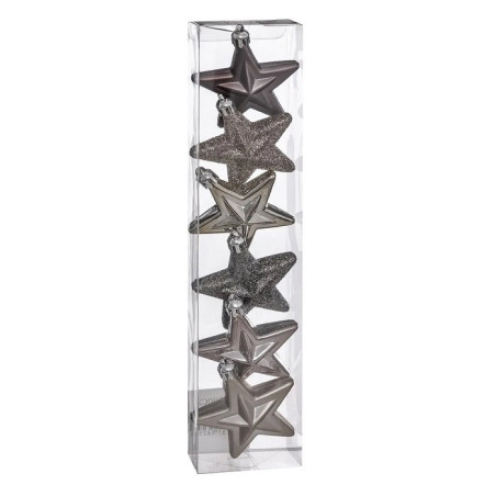 Lot de 6 Sujet de Noël Étoile Plastique Manoir - FÉÉRIC LIGHTS & CHRISTMAS - 148500C2