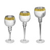 Lot de 3 Photophore Craquelé Doré - FÉÉRIC LIGHTS & CHRISTMAS - 162695G