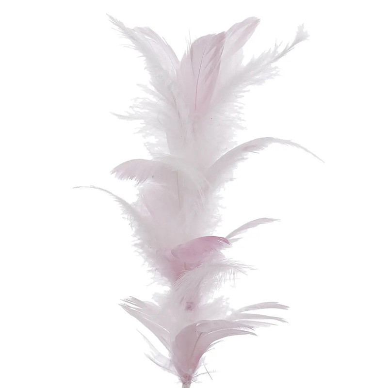Plume de décoration Blanc Rose 75cm - FEERIC LIGHTS & CHRISTMAS - 183904