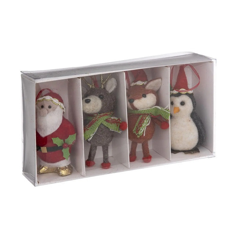  Kit 4 Pièces Sujet de Noël Polyfoam - FEERIC LIGHTS & CHRISTMAS - 184203