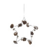 Sujet de Noël Etoile Métal/Pomme de pin 18cm - FEERIC LIGHTS & CHRISTMAS - 184267