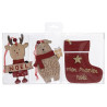 Lot de 3 Sujet de Noël Bois Premier Noël - FEERIC LIGHTS & CHRISTMAS - 184305