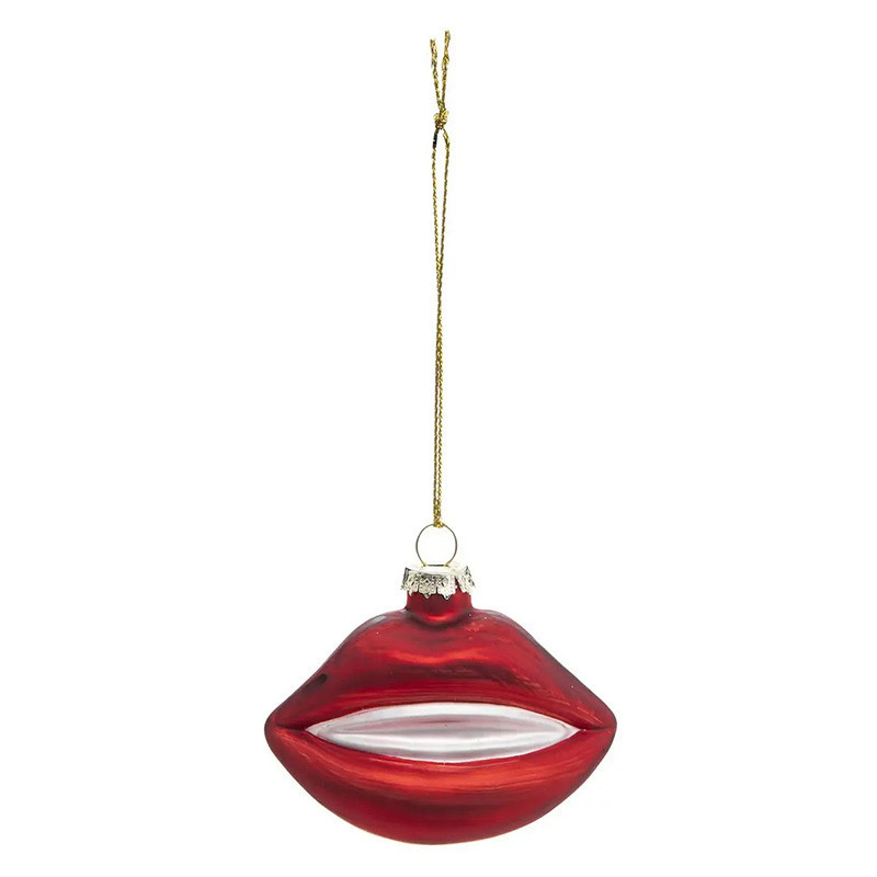 Sujet de Noël Bouche en Verre 80mm - FEERIC LIGHTS & CHRISTMAS - 184482