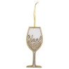 Lot de 2 Sujet de Noël Bois Style Verre Doré - FEERIC LIGHTS & CHRISTMAS - 184316