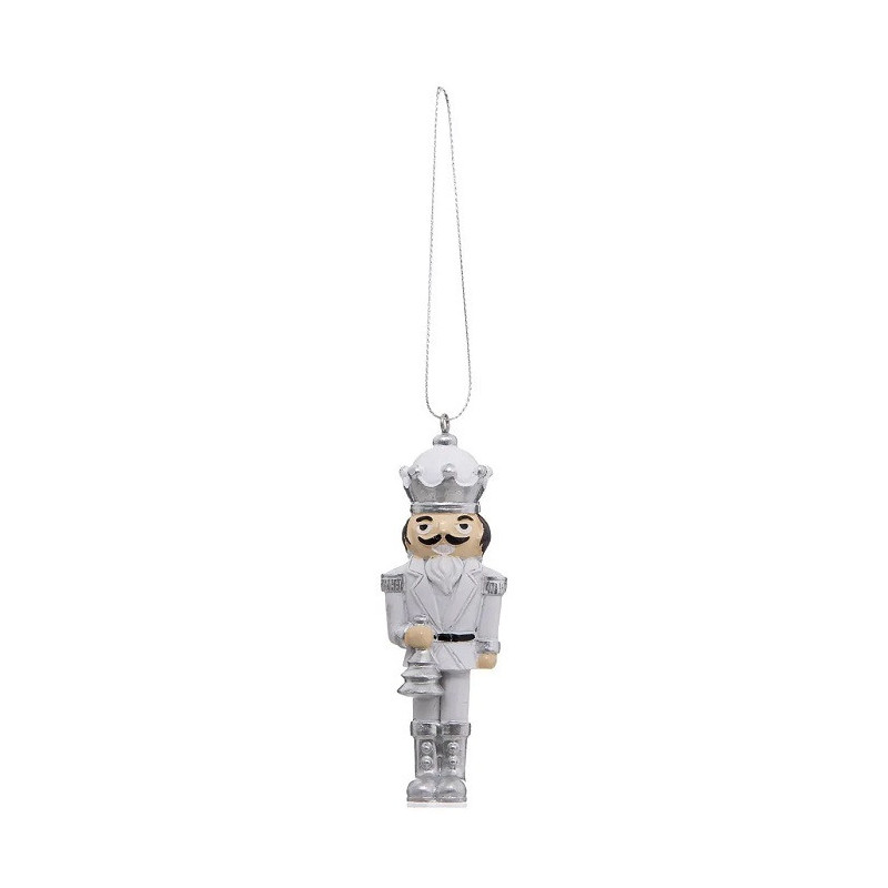 Lot de 3 Sujet de Noël Casse noisette Argenté/Blanc - FEERIC LIGHTS & CHRISTMAS - 184338