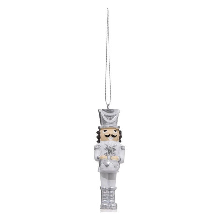 Lot de 3 Sujet de Noël Casse noisette Argenté/Blanc - FEERIC LIGHTS & CHRISTMAS - 184338