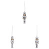Lot de 3 Sujet de Noël Casse noisette Argenté/Blanc - FEERIC LIGHTS & CHRISTMAS - 184338