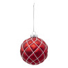 Boule de Noël Kit Rouge en Verre X3 80mm - FEERIC LIGHTS & CHRISTMAS - 184531