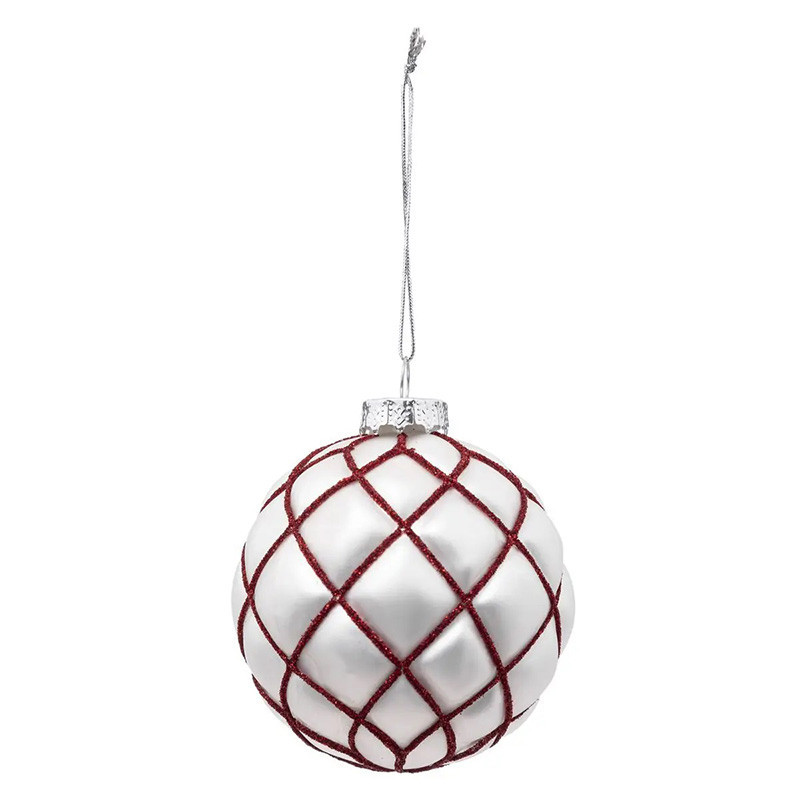 Boule de Noël Kit Rouge en Verre X3 80mm - FEERIC LIGHTS & CHRISTMAS - 184531