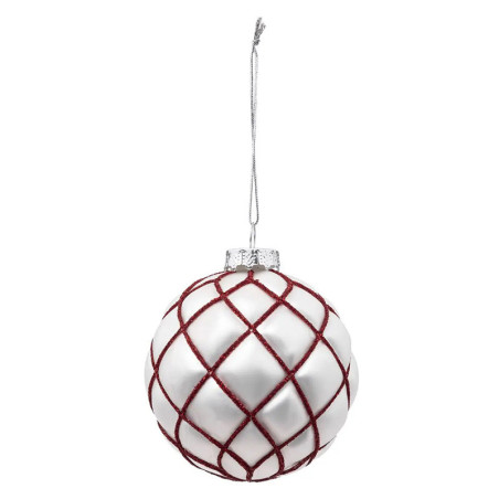 Boule de Noël Kit Rouge en Verre X3 80mm - FEERIC LIGHTS & CHRISTMAS - 184531