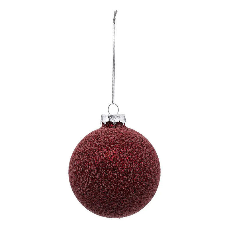 Boule de Noël Kit Rouge en Verre X3 80mm - FEERIC LIGHTS & CHRISTMAS - 184531