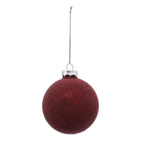 Boule de Noël Kit Rouge en Verre X3 80mm - FEERIC LIGHTS & CHRISTMAS - 184531