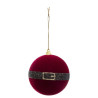 Lot de 4 Boule de Noël Galon Doré Polyfoam Rouge/Vert - FEERIC LIGHTS & CHRISTMAS - 184367