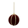 Lot de 4 Boule de Noël Galon Doré Polyfoam Rouge/Vert - FEERIC LIGHTS & CHRISTMAS - 184367