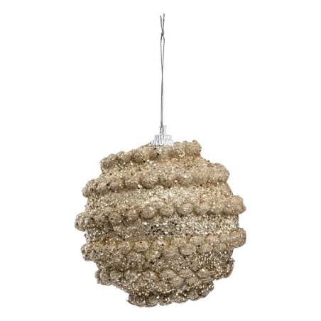 Lot de 4 Boule de Noël Polyfoam Effet Maille Doré - FEERIC LIGHTS & CHRISTMAS - 184368