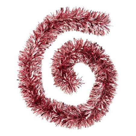 Guirlande de Noël Boa Brin Large Rose Foncé Brillant/Mat 150x8x2m - FEERIC LIGHTS & CHRISTMAS - 184452