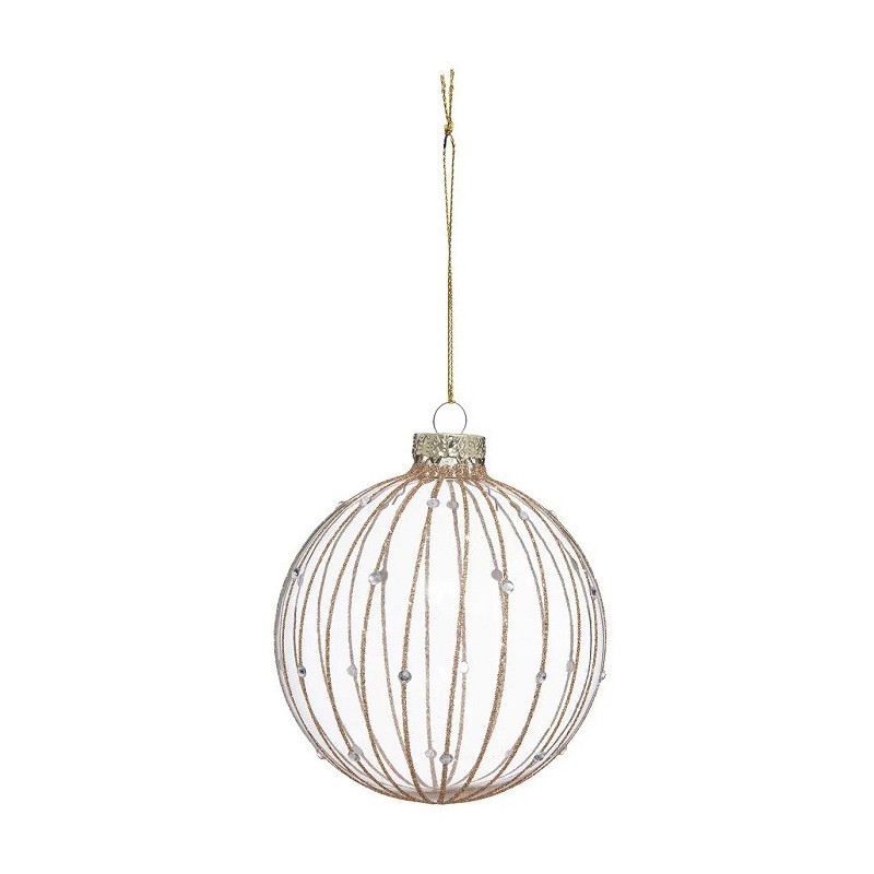 Lot de 2 Boule de Noël Verre Kit x2 100mm Blanc  - FEERIC LIGHTS & CHRISTMAS - 184533