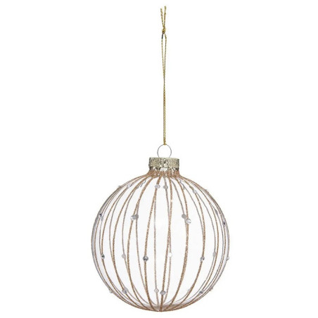 Lot de 2 Boule de Noël Verre Kit x2 100mm Blanc  - FEERIC LIGHTS & CHRISTMAS - 184533