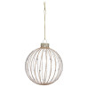 Lot de 2 Boule de Noël Verre Kit x2 100mm Blanc  - FEERIC LIGHTS & CHRISTMAS - 184533