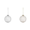 Lot de 2 Boule de Noël Verre Kit x2 100mm Blanc  - FEERIC LIGHTS & CHRISTMAS - 184533