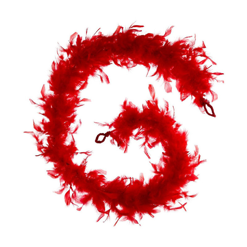 Couronne Plume BOA 180cm Rouge - FEERIC LIGHTS & CHRISTMAS - 685120RG
