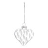 Sujet de Noël Verre Cœur Givré 60mm x2 - FEERIC LIGHTS & CHRISTMAS - 184477