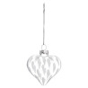 Sujet de Noël Verre Cœur Givré 60mm x2 - FEERIC LIGHTS & CHRISTMAS - 184477