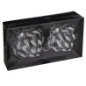 Sujet de Noël Verre Cœur Givré 60mm x2 - FEERIC LIGHTS & CHRISTMAS - 184477