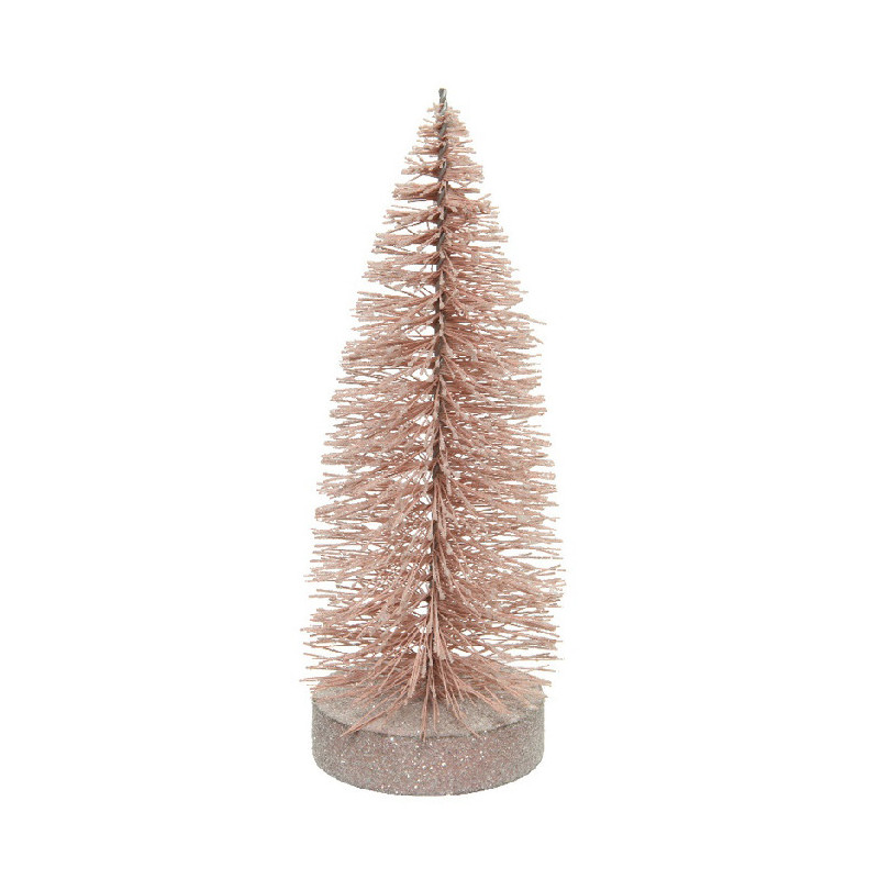 Mini Sapin Pailleté 8x20cm Rose poudré - EVERLANDS - 680354