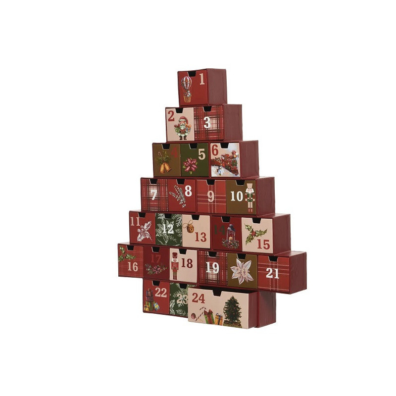 Calendrier de l'Avant Arbre de Noël 37cm 