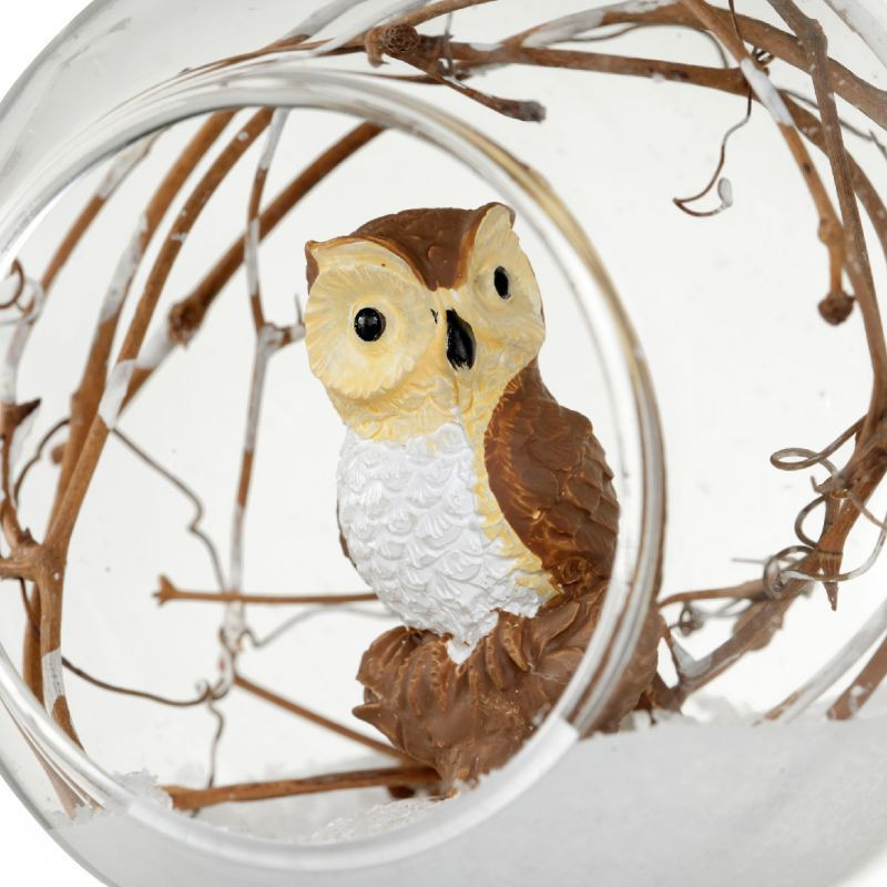 Boule de Noël Transparent Oiseau à l’Intérieur 