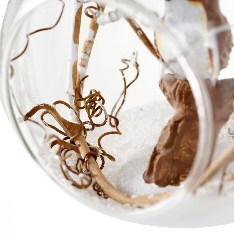 Boule de Noël Transparent Oiseau à l’Intérieur 